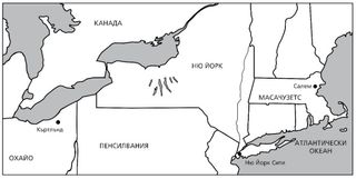 карта, североизточни Съединени Щати