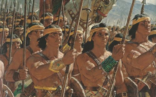 Two Thousand Stripling Warriors [Kétezer ifjú harcos]. Készítette: Arnold Friberg