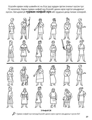 The Twelve Nephite Disciples coloring page