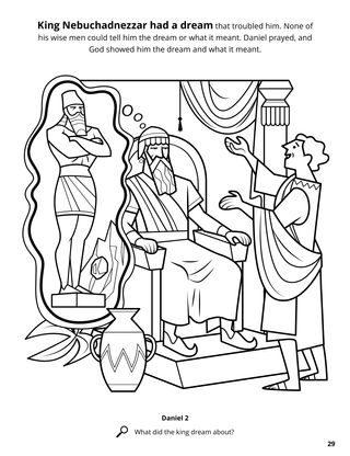 Daniel and the King’s Dream coloring page