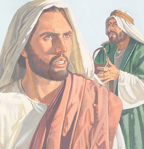 Jesus and seller in temple