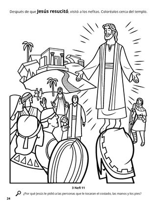 Jesus Appears to the Nephites coloring page