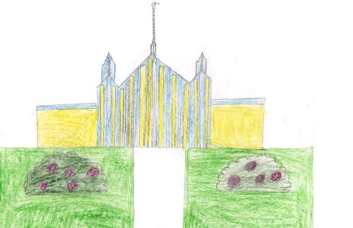 drawing of temple