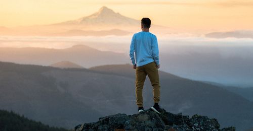 young man on a mountain