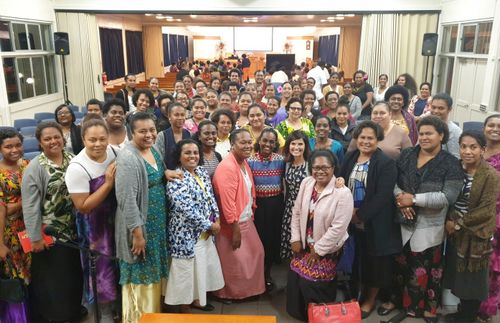 sisters gathered in a chapel in Fiji