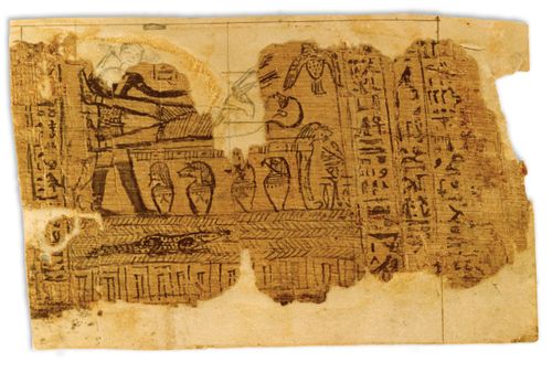 foto do fragmento de papiro