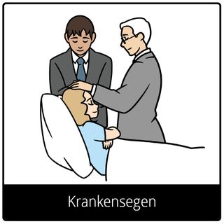 Symbol für Evangeliumsbegriff: Krankensegen