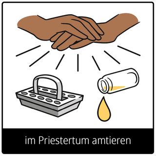 Symbol für Evangeliumsbegriff: im Priestertum amtieren