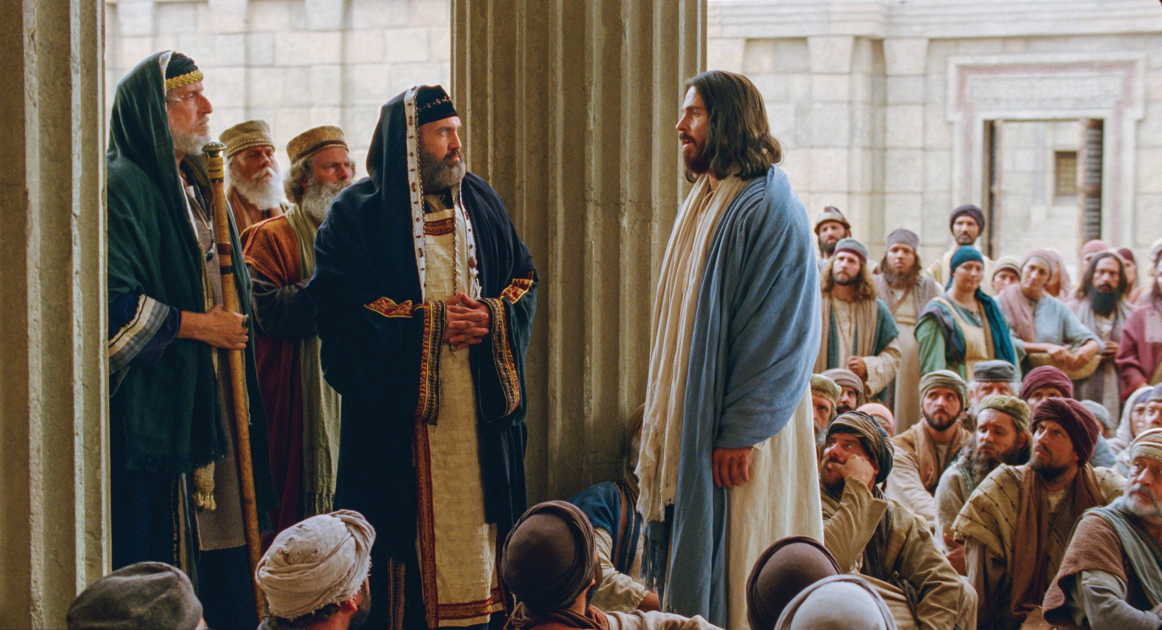 The chief priests question Christ's authority.