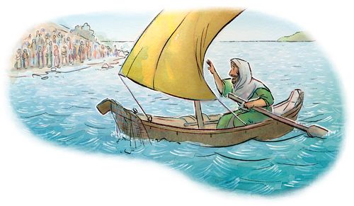 Jesus in a boat