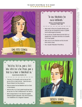 cutout cards of Emma and Joseph Smith