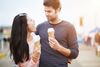 Couple eating ice cream