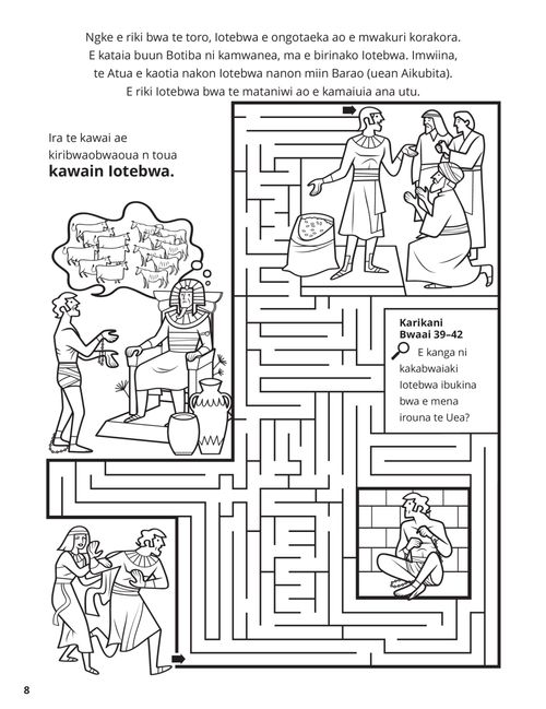 Joseph in Egypt coloring page