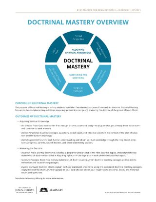 handout, Doctrinal Mastery Overview