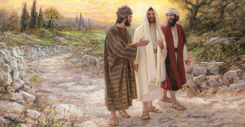 Christ on the road to Emmaus