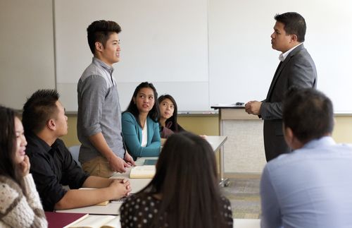 students in a classroom