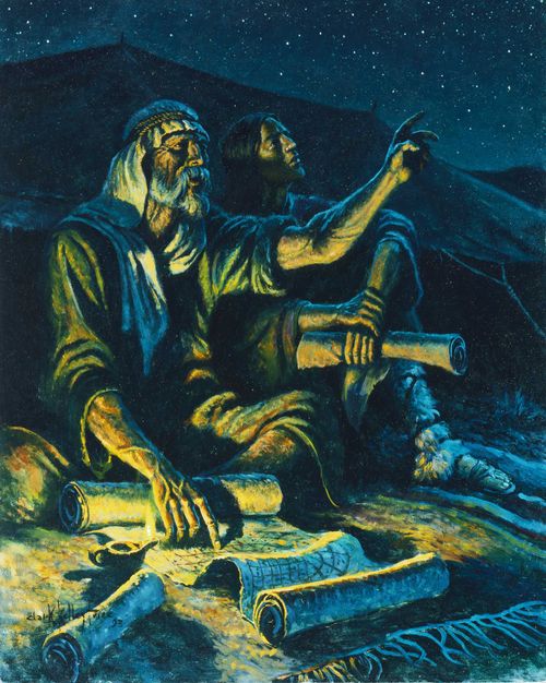 Abraham and Isaac at night