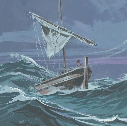 perahu dalam ribut