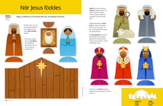 cut-out images of the Nativity scene
