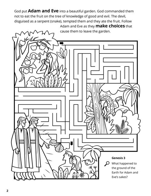 Adam and Eve coloring page