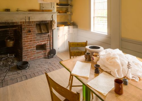 interior of Joseph and Emma Smith home in Harmony, Pennsylvania