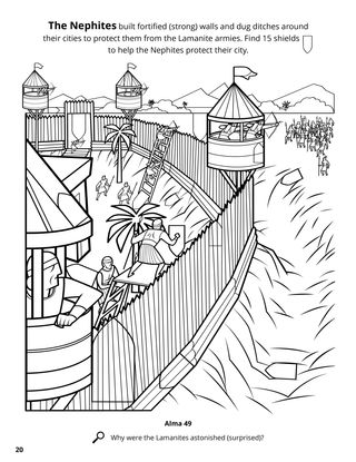 The Nephites’ Fortifications coloring page