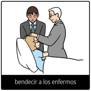 Símbolo del Evangelio de bendecir a los enfermos