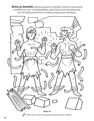 Alma and Amulek in Prison coloring page