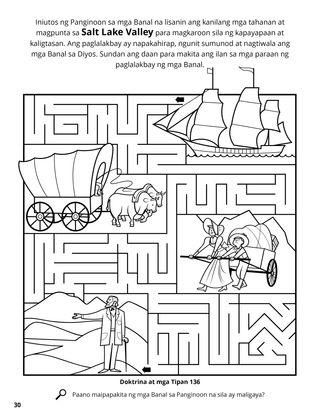 Journey to the Salt Lake Valley coloring page