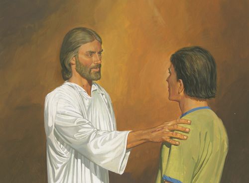 Christ with disciple