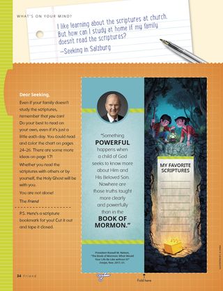 bookmark to cut out with quote from President Nelson