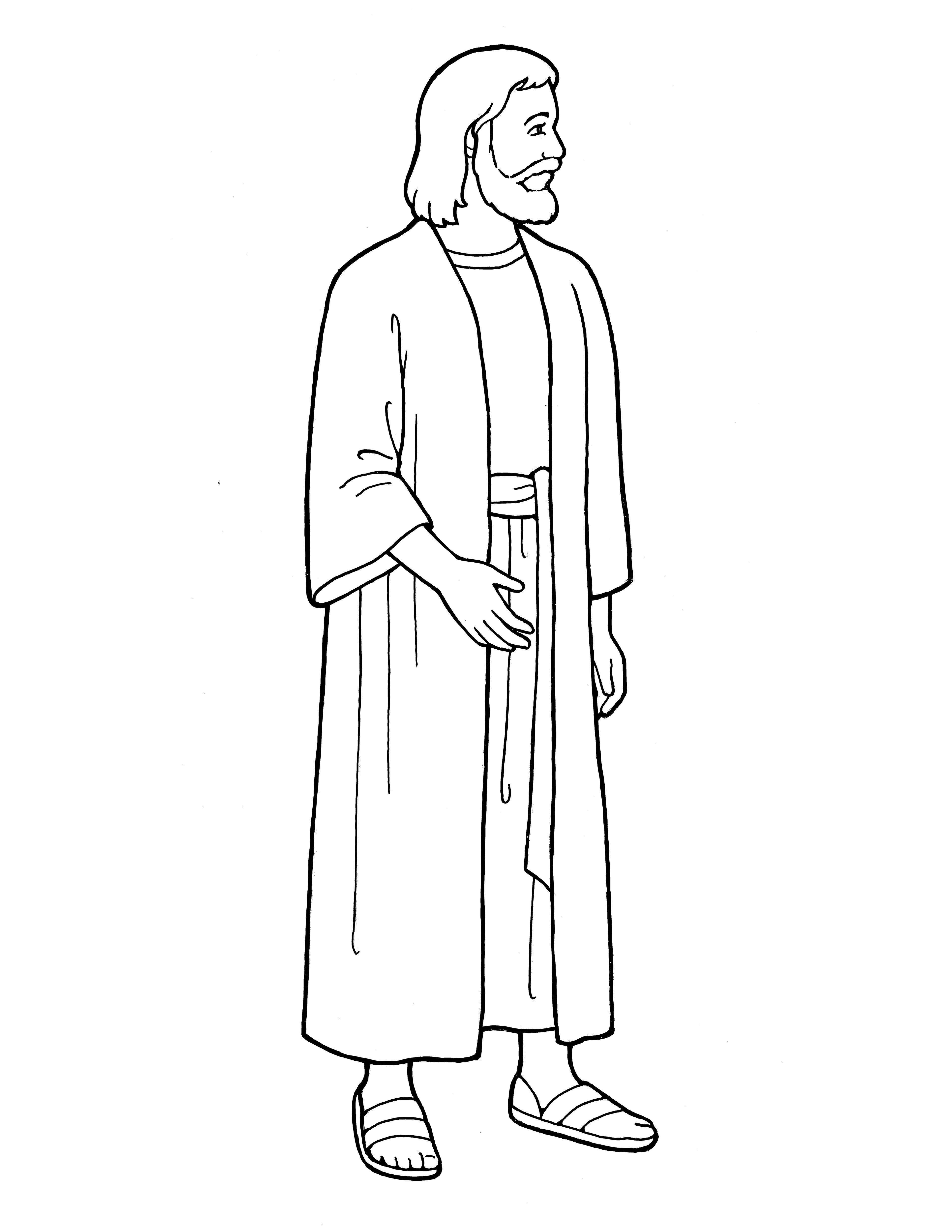 Ilustración de Cristo de pie, del Manual de la guardería “Mirad a vuestros pequeñitos”, 2008, página 123.