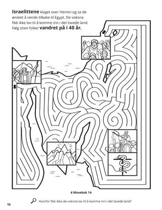 Forty Years in the Wilderness coloring page