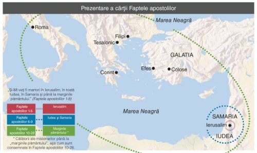 hartă, Prezentare generală a cărţii Faptele apostolilor