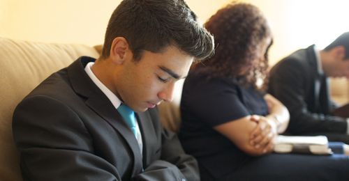 young man praying