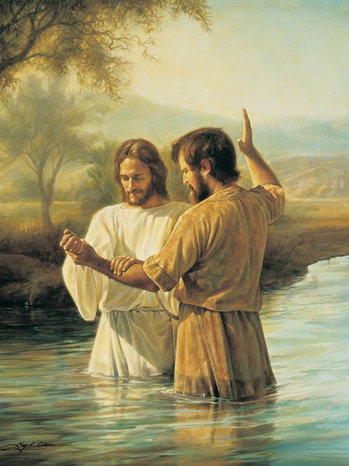 John the Baptist baptizing Jesus Christ