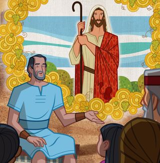 image of Jesus Christ is shown as Jacob speaks