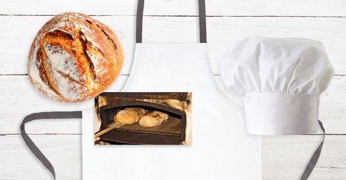 bread, apron, hat