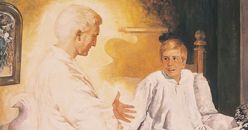 Si Moroni nagpakita ngadto sa batan-ong si Joseph Smith