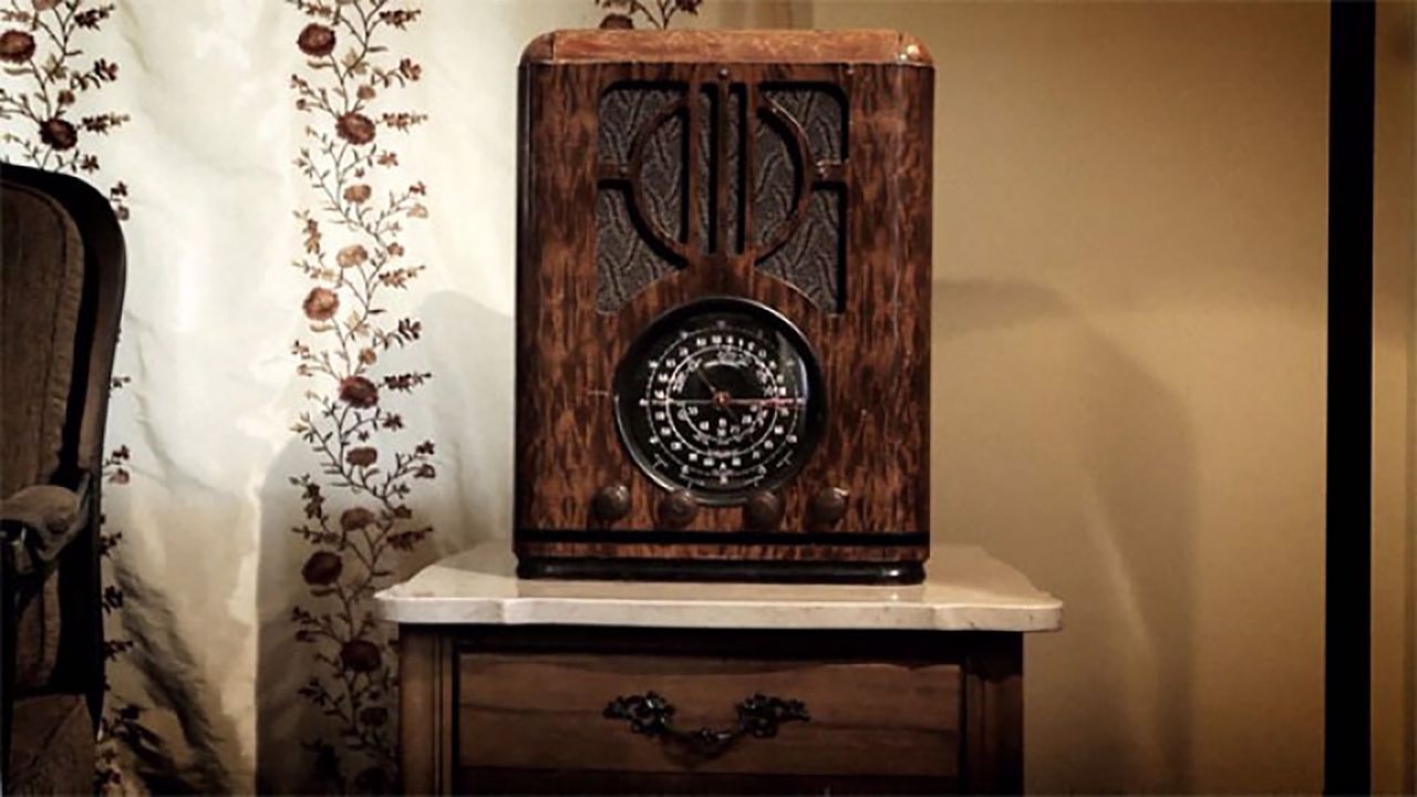 An old radio being tuned to show how we need to tune our lives to be in a state to feel the spirit