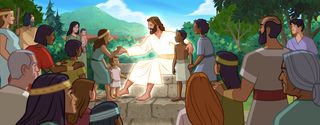 Der auferstandene Jesus mit Kindern