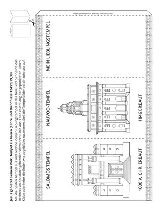 Seite mit der Aktivität: Jesus gebietet seinem Volk, Tempel zu bauen