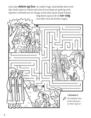 Adam and Eve coloring page