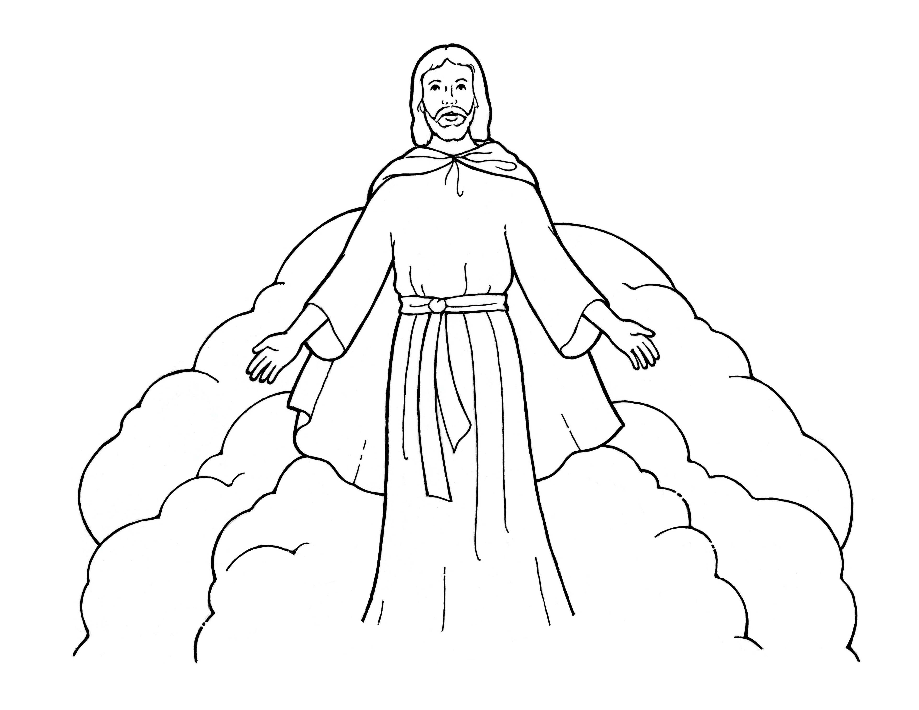 An illustration of Jesus Christ during the Second Coming.