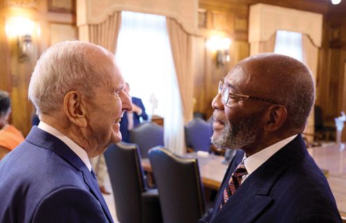 President Nelson with Reverend Brown