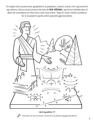 The Three Witnesses of the Book of Mormon coloring page