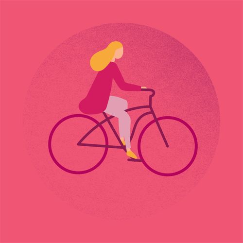 jeune fille à vélo