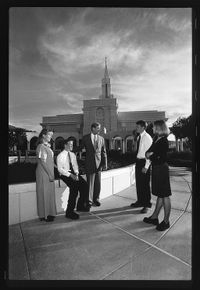 group at temple