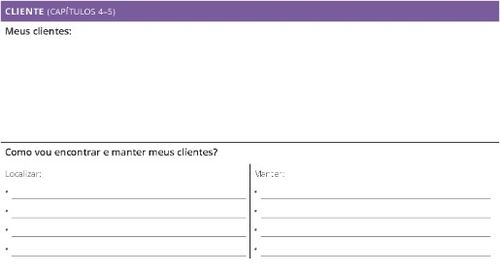 Agenda pessoal de planejamento de negócios: Seção de clientes
