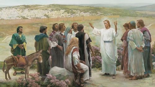 Jesus teaching the Twelve Apostles